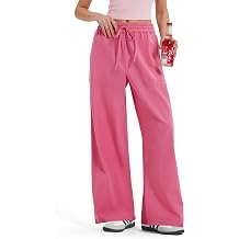 MOOSLOVER Women Linen Drawstring Dress Pants Business Casual Straight Leg Pants Loose Palazzo Pants with Pocket