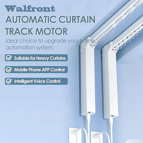 Miniatura 2 de Sistema de riel de cortina inteligente con aplicación eléctrica automática Control remoto Motor Motor motorizado Sistema de cortina automatizado