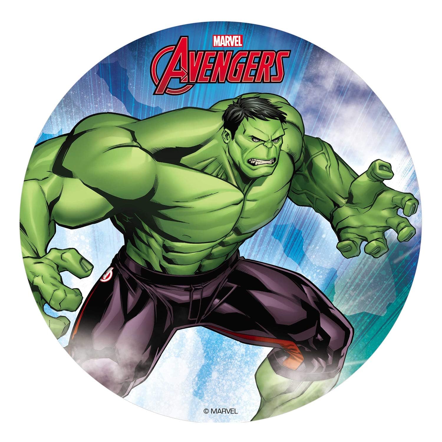 Dekora - Decoration Gateau Anniversaire Feuille Azyme de Hulk - 20 cm Diametre