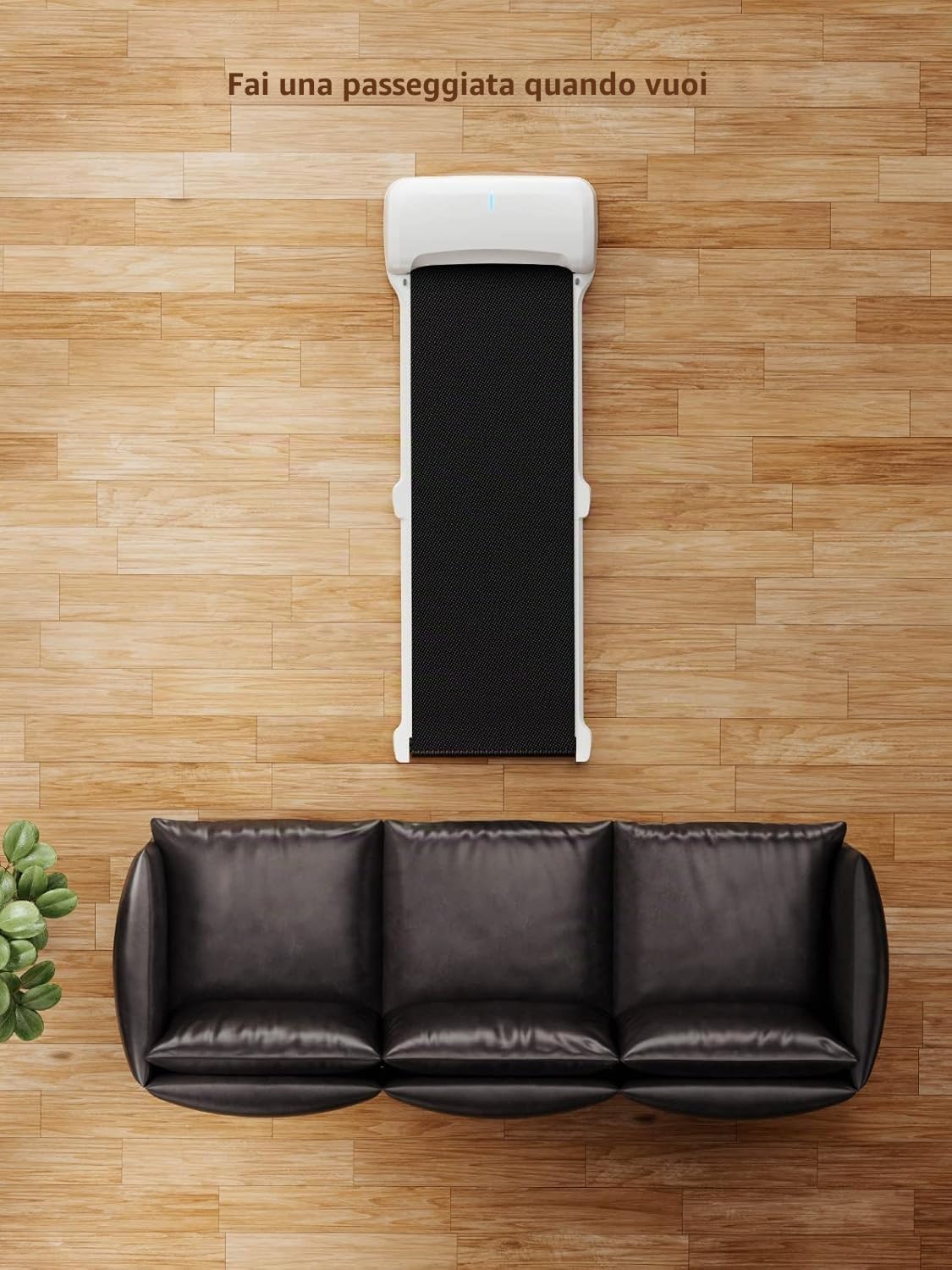 WalkingPad Tapis Roulant C1 Sotto Scrivania per Casa e Ufficio, Tappetino da Passeggio Ultra Sottile Pieghevole con Telecomando e Controllo App, 6 km/h, Nessun Montaggio
