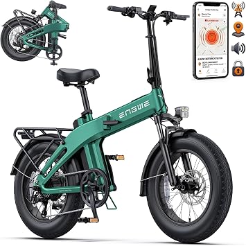 ENGWE EP-2 3.0 Torque Sensor Ebike Adults | Built-in 4G GPS Anti-Theft | 1500W Peak 48V 720Wh | 204.0" Fat Tire 28MPH | Tektro Hydraulic | One-Piece Magnesium Frame | UL 2849 TUV Certified