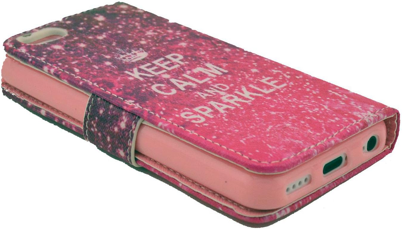 iPhone 5C Case, Speedtek Nebula Pattern Premium PU Leather Wallet Flip Protective Skin Case with Magnetic Closure for Apple iPhone 5C (2013) (Built-in Credit Card/ID Card Slot)