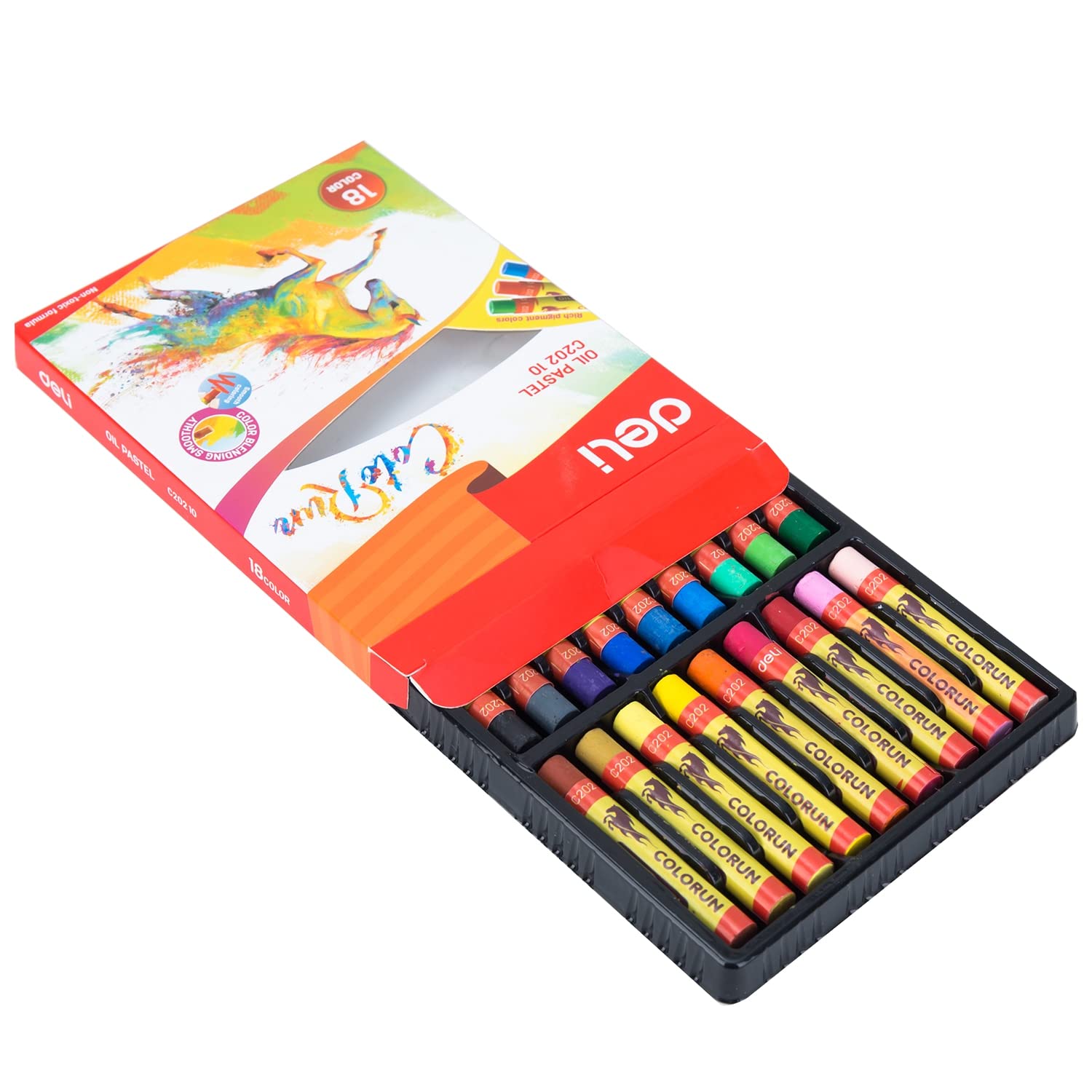 Deli Karton Kutu Pastel Boya 18'li ColoRun