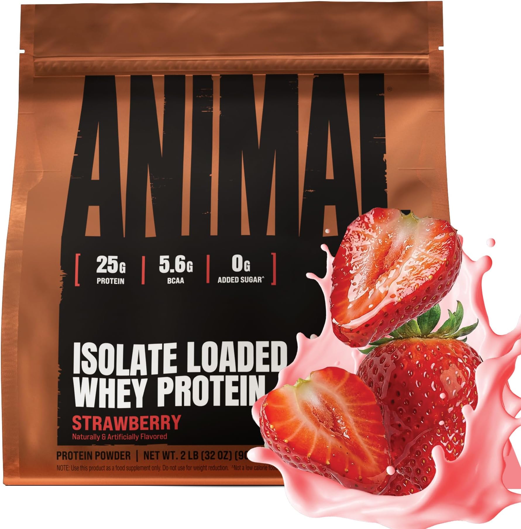 Whey Isolate Whey Protein Powder Isolate Loaded for Post Workout and Recovery Low Sugar with Highly Digestible Whey Isolate Protein - Strawberry - 2 Pounds