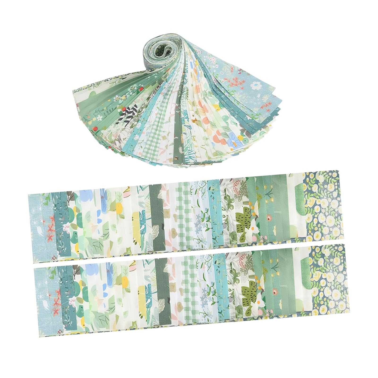 Tsophreniq Of 40 Creative Florals Roll Cotton Strips for Sewing Enthusiasts and Home Decoration Projects Roll Strips Quilting Cotton