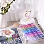 39 Colors 3mm Beads, Funtopia 9600pcs Glass Seed Beads for Bracelets Making, Friendship Jewelry Making Kit with Colorful Small Bead and Elastic String, DIY Jewellery and Art Crafts, for Birthdays, Parties, Holidays