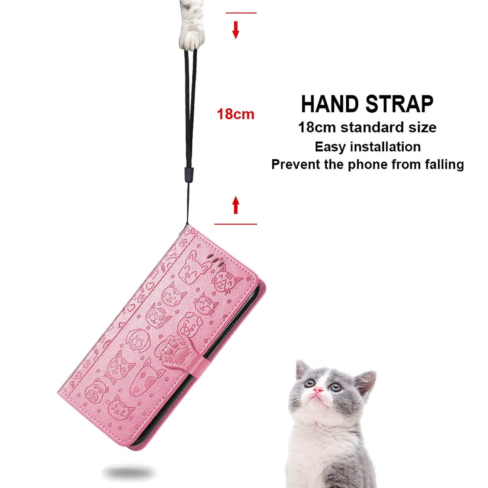 JIUNINE Cover Per Redmi Note 10 Pro 4G – Custodia Libro Portafoglio Con Fantasia Cane E Gatto, Viola, Porta Carte E Supporto