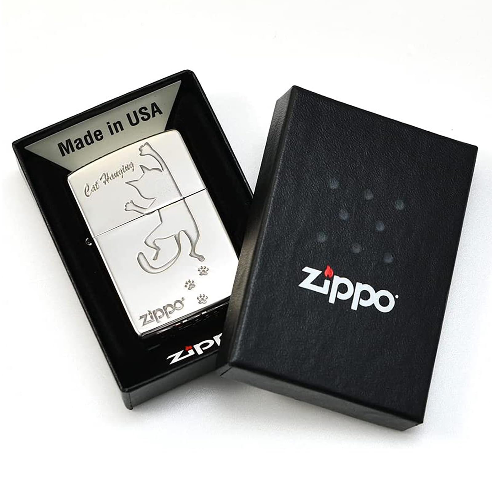 Amazon.co.jp: ジッポー(Zippo) ライター 防風 真鍮製 猫シリーズ 特製 