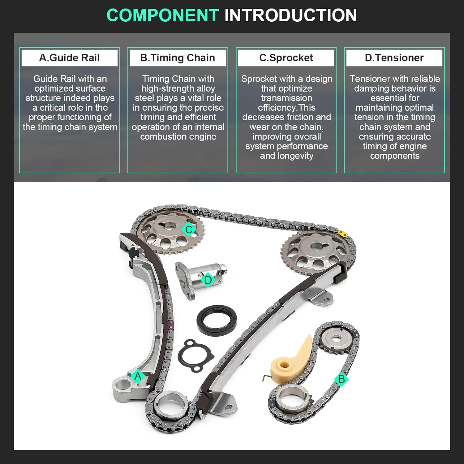 Timing Chain Kit For 2002-2009 For Toyota Camry,2009-2010 For Toyota Corolla,2001-2007 For Toyota Highlander,2009 For Toyota Matrix,2001-2008 For Toyota RAV4,2002-2008 For Toyota Solara