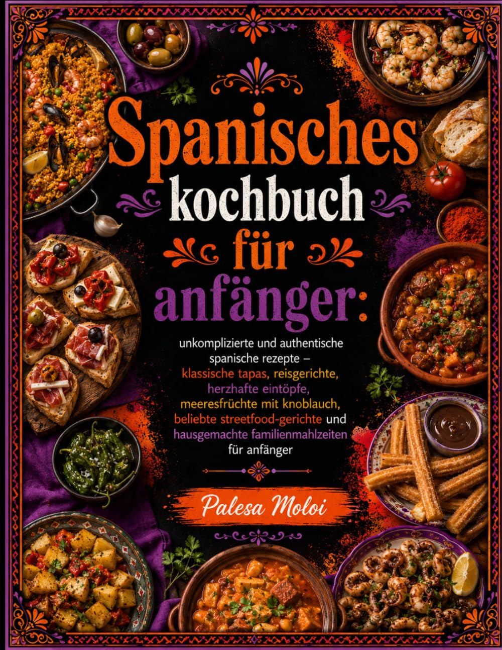 Spanisches Kochbuch für Anfänger: Unkomplizierte und authentische spanische Rezepte – Klassische Tapas, Reisgerichte, herzhafte Eintöpfe, Meeresfrüchte mit Knoblauch, beliebte Streetfood-Gerichte und