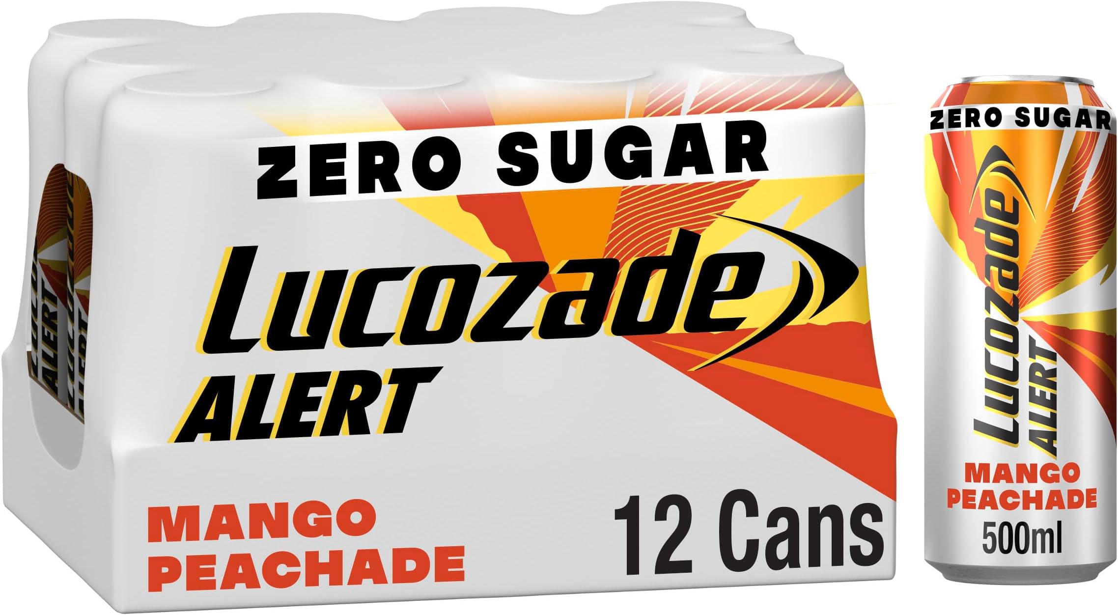 AlertnEnergy Drink Zero Sugar Mango Peachade 500ml (Pack of 12)