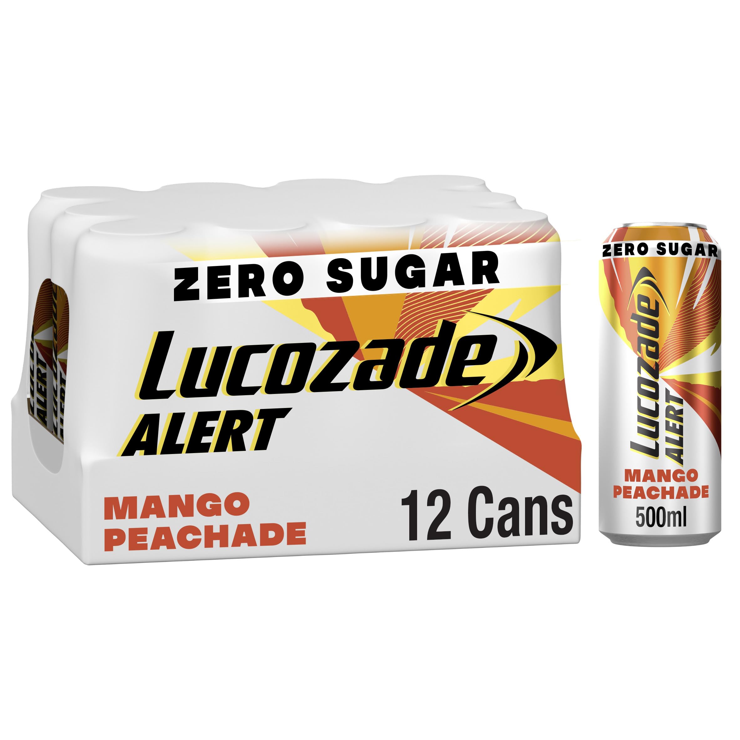 AlertnEnergy Drink Zero Sugar Mango Peachade 500ml (Pack of 12)