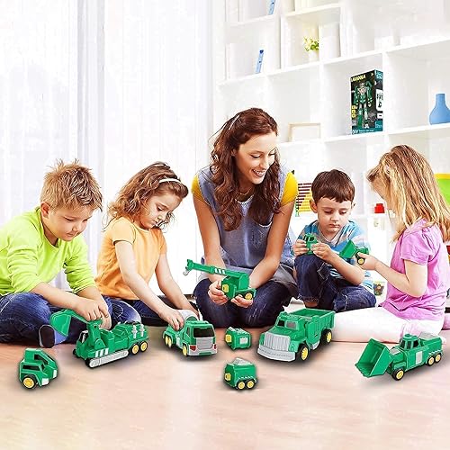 Miniatura 8 de Laradola Juguetes para niños de 3, 4, 5, 6, 7, 8 años, juguetes de dinosaurio desmontables para niños de 3 a 5 años con 5 en 1 de construcción