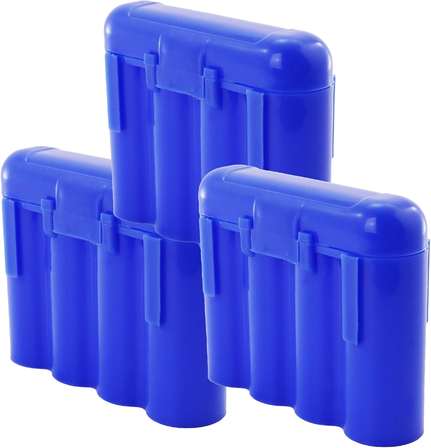 Powertron Batteries 3 Pack AA AAA CR123A Blue Battery Holder Storage Cases