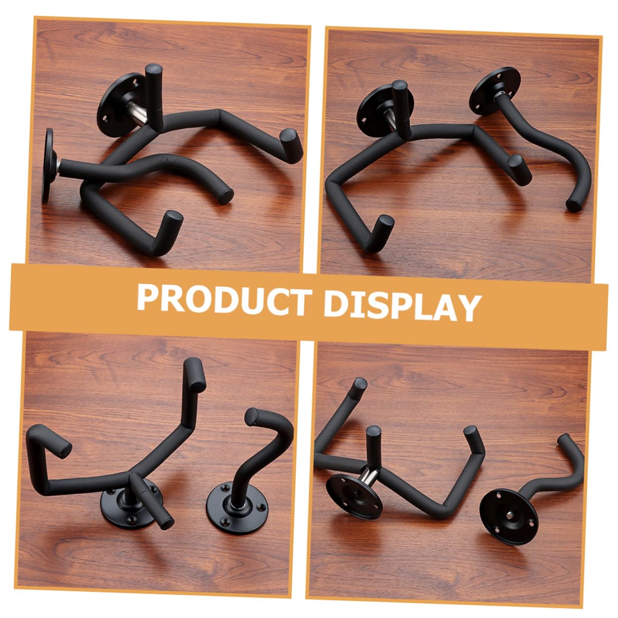 Supporto da Muro Gancio Singolo in Metallo Nero per Chitarra Appeso Stabile e Decorativo per Sala Audio o Soggiorno per Strumenti