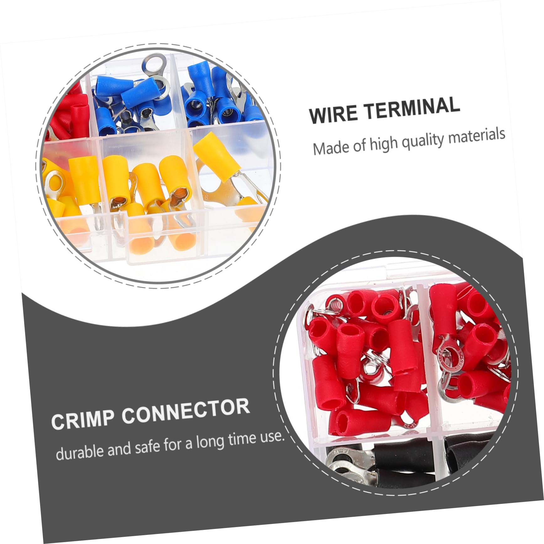 Cabilock 102Pcs Insulated Terminal Connector Kit Practical Wire Connectors for Electric Wiring Needs Easy Installation for Automotive Applications