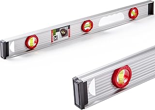 Kapro - 130 Project I-Beam Level - Features V-Groove, Horizontal, Vertical + 45° Vials - Aluminum Frame + Handle + ABS End Caps - 24 Inch
