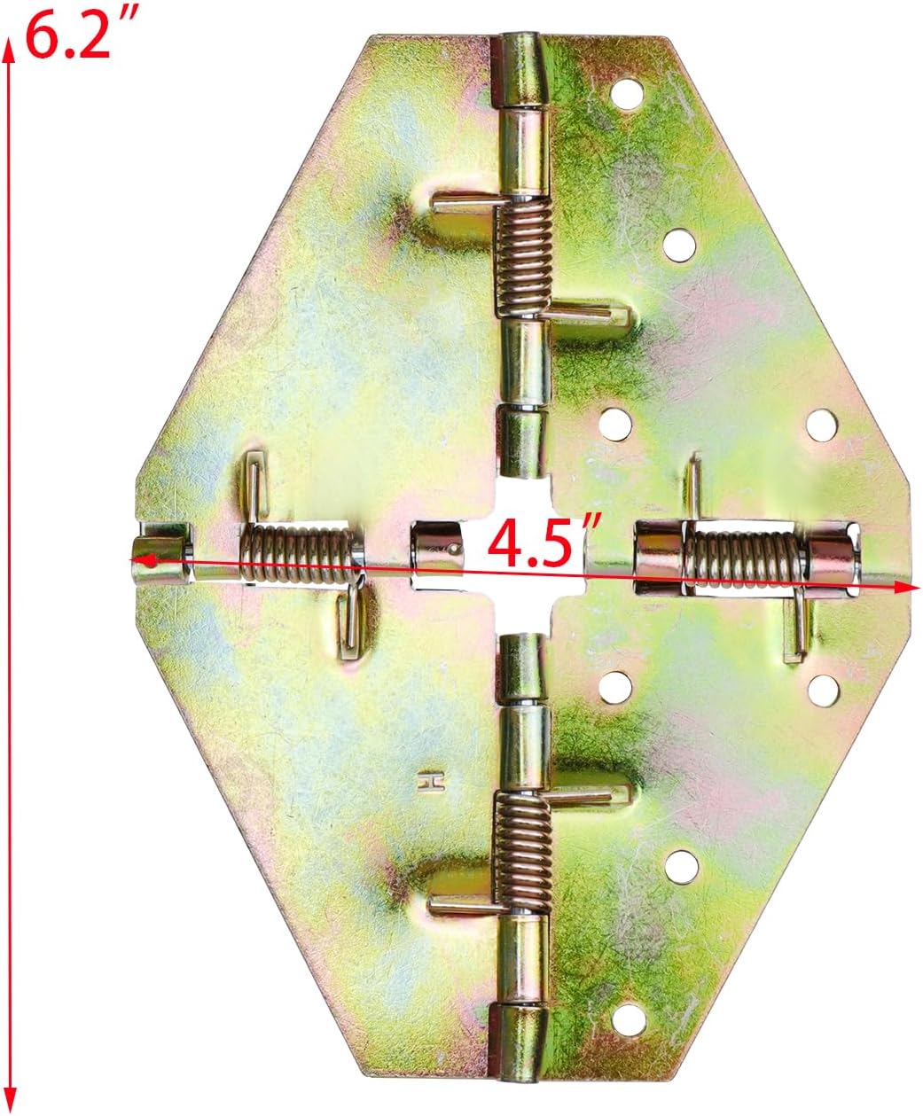 Coshar 2Pcs Drop Leaf Table Hinge and Hardware Kits Heavy Duty 180 Folding Spring Hinges with Mounting Screws for Drop Leaf Table,Small