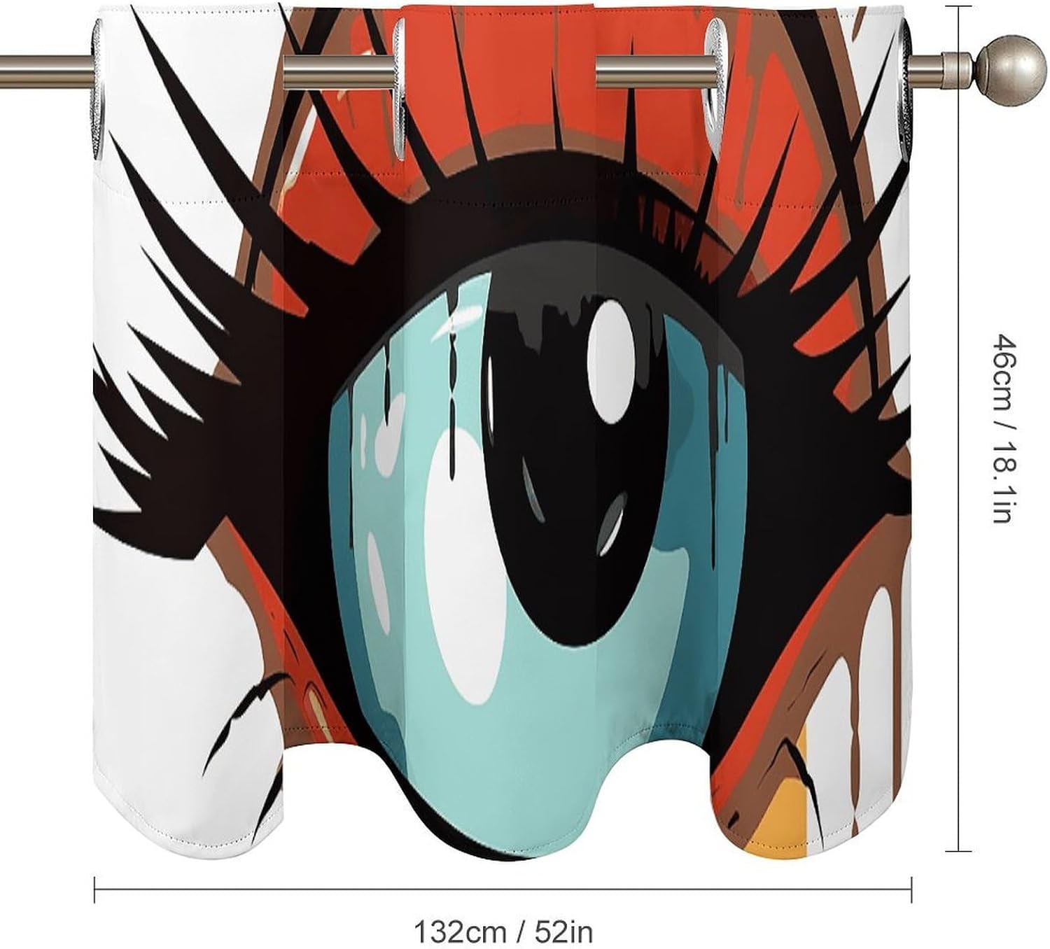 Cartoon Eye Valance Curtain Blackout Valances image 2