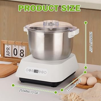 Electric Dough Maker, 7L Stainless Steel Dough Flour Mixer, Automatic Stand Mixer for Home Baking, Large Capacity Automatic kneading Machine, Thermostatic Fermentation, Intelligent Timer