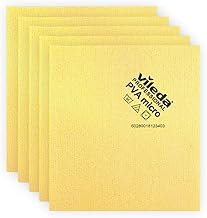 Vileda Professional 143587 Yellow PVAmicro Cloth (38 x 35 cm) - Traceless Finish