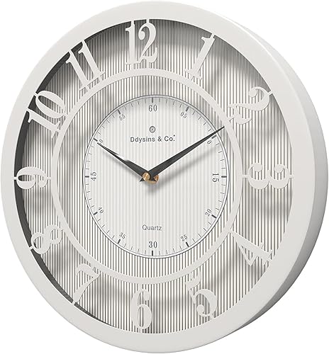 Miniatura 2 de Ddysins Reloj de pared con luz nocturna, relojes iluminados con control de sonido, relojes de pared iluminados silenciosos que funcionan con pilas,