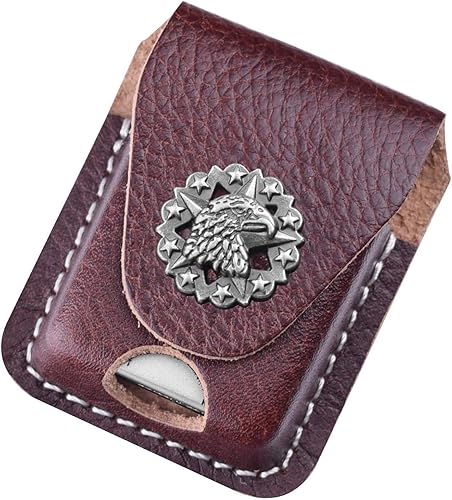 Miniatura 7 de Funda de cuero para encendedor hecha a mano con lazo para cinturón de bolsillo
