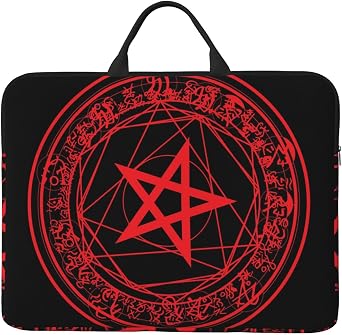 Pentagram Blood Red Circle 14 Inch Laptop Sleeve, Soft Shockproof Laptop Case, Lightweight Protective Bag for Notebook