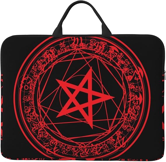 Pentagram Blood Red Circle 14 Inch Laptop Sleeve, Soft Shockproof Laptop Case, Lightweight Protective Bag for Notebook