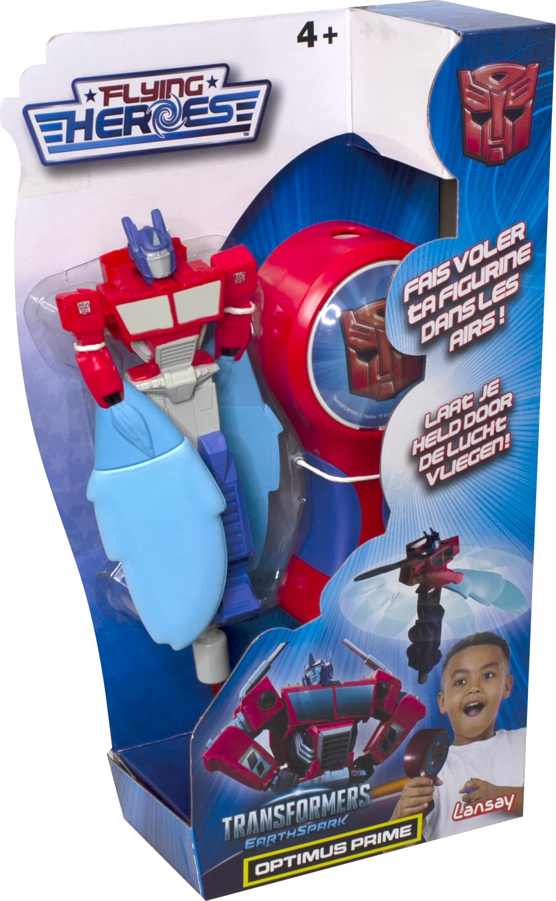 Lansay - Flying Heroes - Transformers - Optimus Prime - Flying figure and its launcher - Movie characters - Ages 6 and above