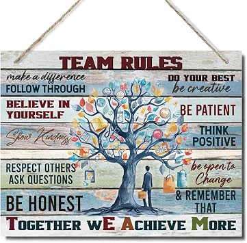 Teamwork Wall Art for Office, Office Wall Decor, Inspirational Wall Decor for Office, Office Decorations for Work, Office Wall Decor for Women, In This Office We Are a Team Wall Art