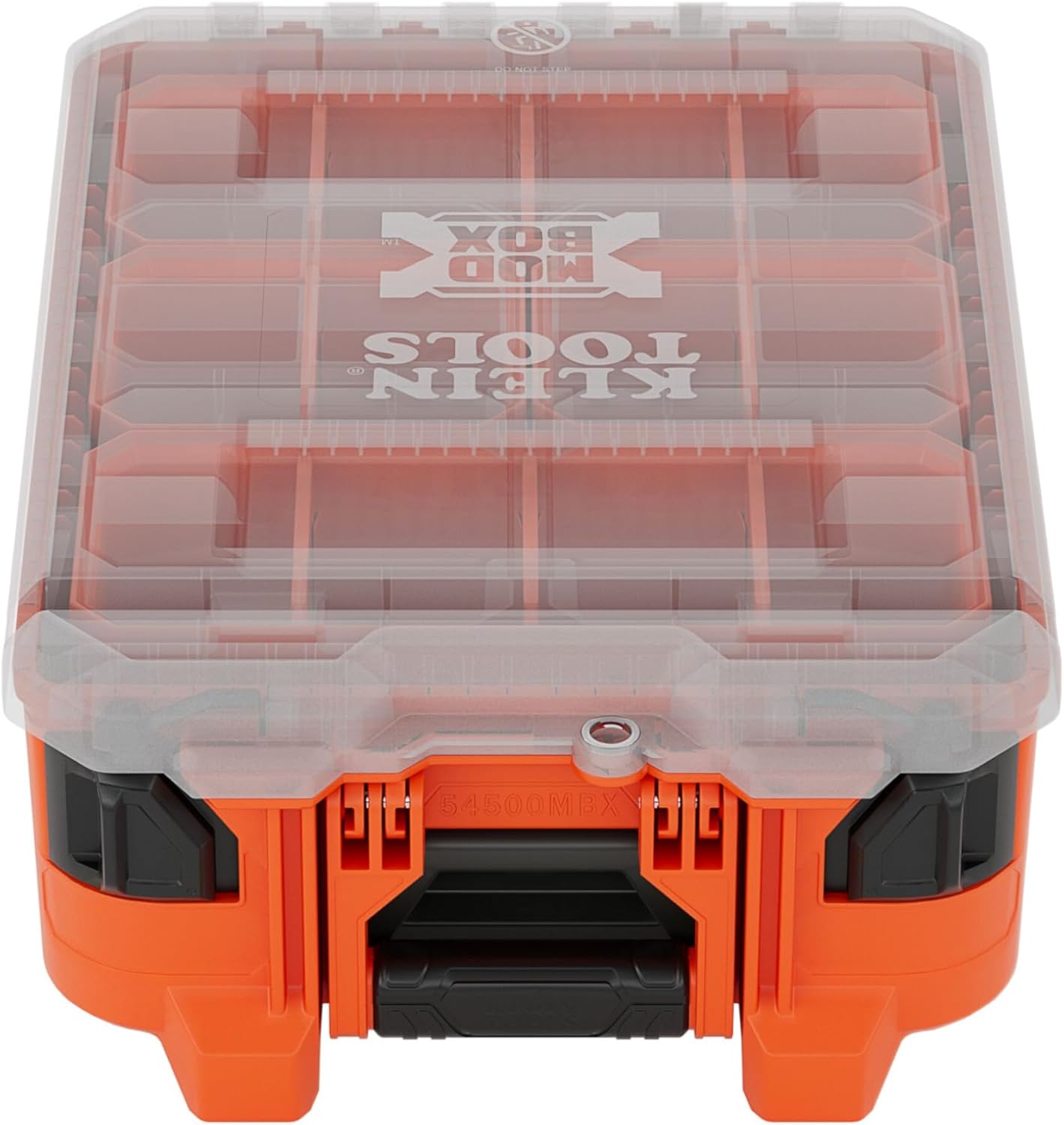 Klein Tools 54500MBX MODbox Tall Compartment Box, Half-Width Tool Organizer, Small Parts Tool Box with 10 Compartments, 4 Removable Bins, Stackable Module