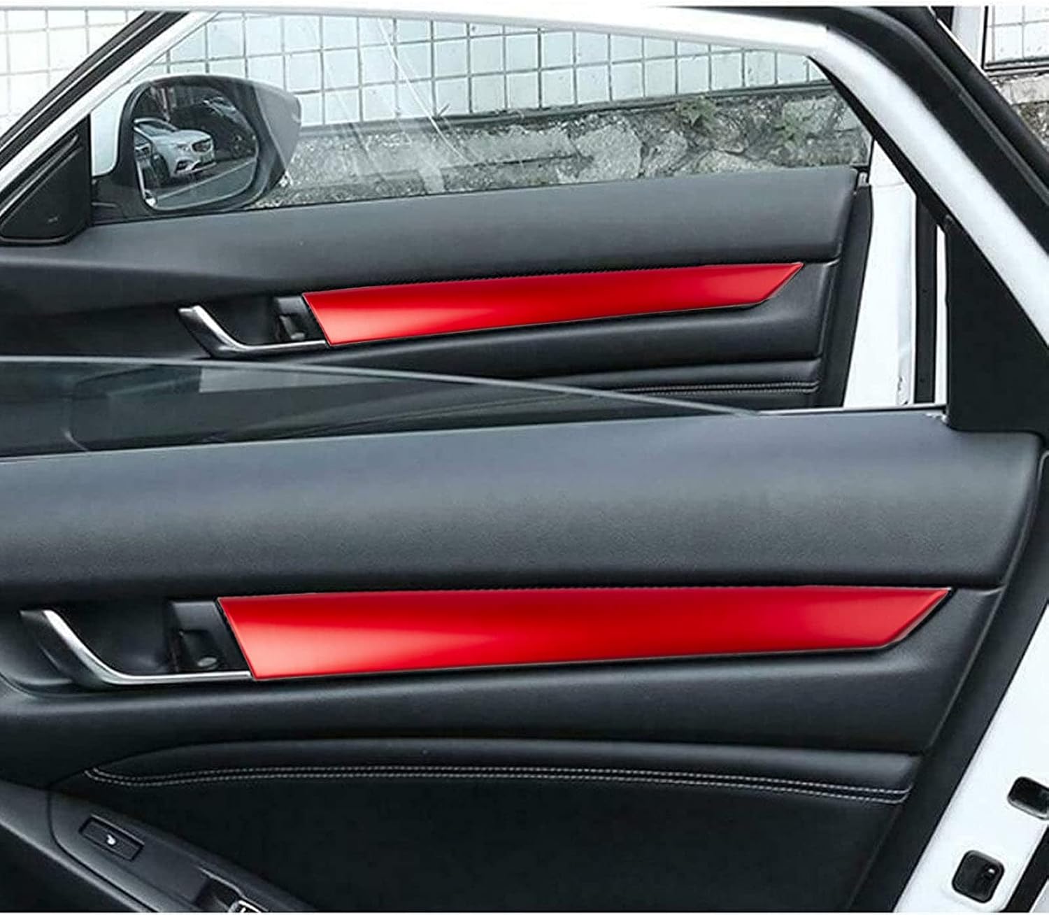 x xotic tech Interior Side Door Panel Strip Cover Trim, Sporty Red, Compatible with Honda Accord Sedan 10th Gen 2018-2022