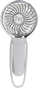 Buggygear 3 Speed USB Rechargeable Turbo Fan with Power bank and LED Flashlight, Buggy Gear - Gray/Chrome