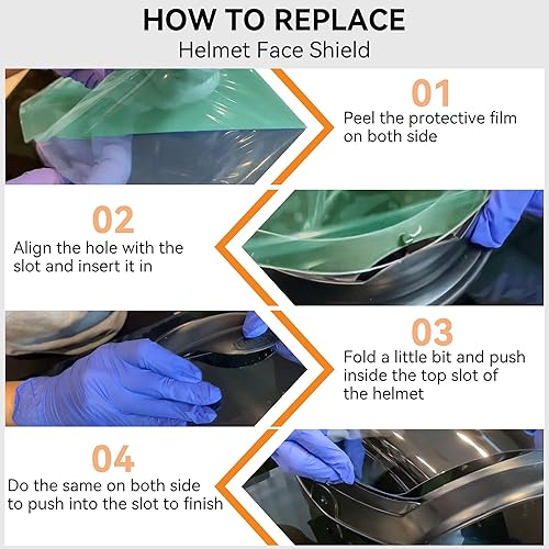 Miniatura 5 de Feekoon Lente de repuesto compatible con S8555, compatible con HoneywellUvex S8500S8510, repuesto de visera de seguridad protectora, con