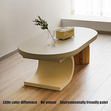 Solid Wood modern coffee tables for living room tables, Rectangular With rounded edges Table Living Room, coffee table with storage, Farmhouse Easy Assembly