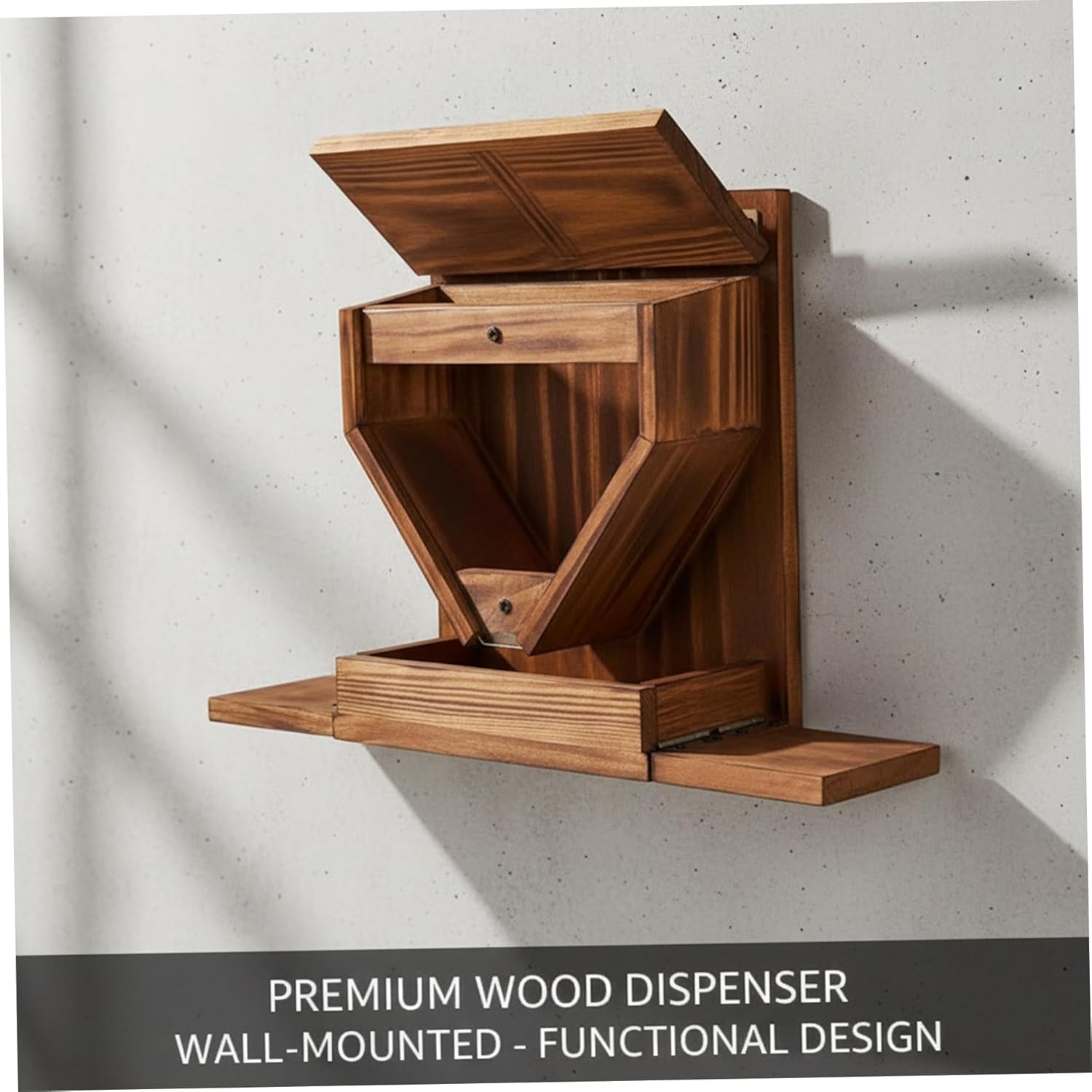 Squirrels Feeders Squirrels Feeder, Wooden Chipmunk Feeder with Flexible Roof, Chipmunk Feeding Box with Transparent Window for Outside, Backyard and Garden