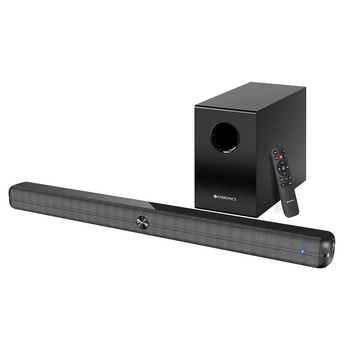 ZEBRONICS 120 Watts Soundbar, Home Theatre, Dual Racetrack Drivers Soundbar,