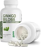 Vista 6 de Bronson Ginkgo Biloba Extra Strength Apoya la función cerebral y la memoria, 90 cápsulas vegetarianas