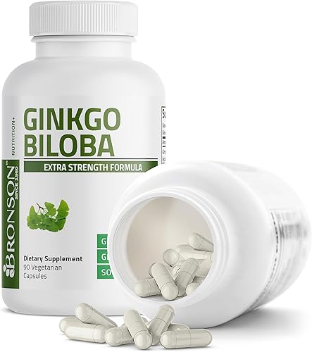 Miniatura 4 de Bronson Ginkgo Biloba Extra Strength Apoya la función cerebral y la memoria, 90 cápsulas vegetarianas