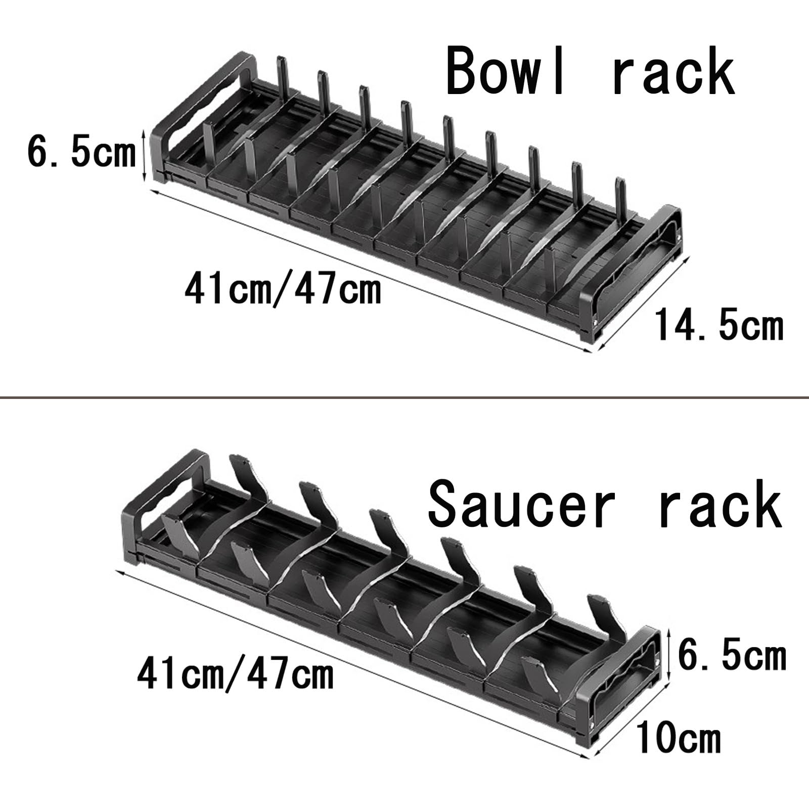 Abtropfgestell Geschirr, 41CM/47CM Klein Geschirrabtropfgestell Mit Abtropfschale, Geschirr Abtropfständer Für Platzsparender, Anti-Rost Geschirrständer Für Kleine Küche, Wohnwagen(Plate+Bowl,41cm)