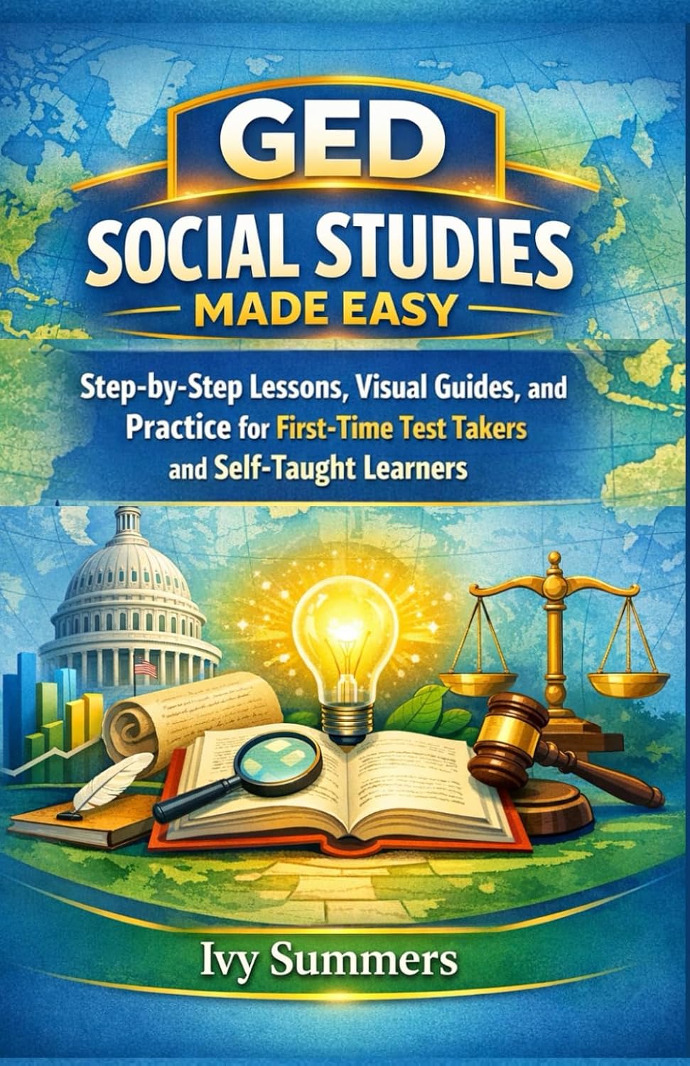 GED Social Studies Made Easy: Step-by-Step Lessons, Visual Guides, and Practice for First-Time Test Takers and Self-Taught Learners