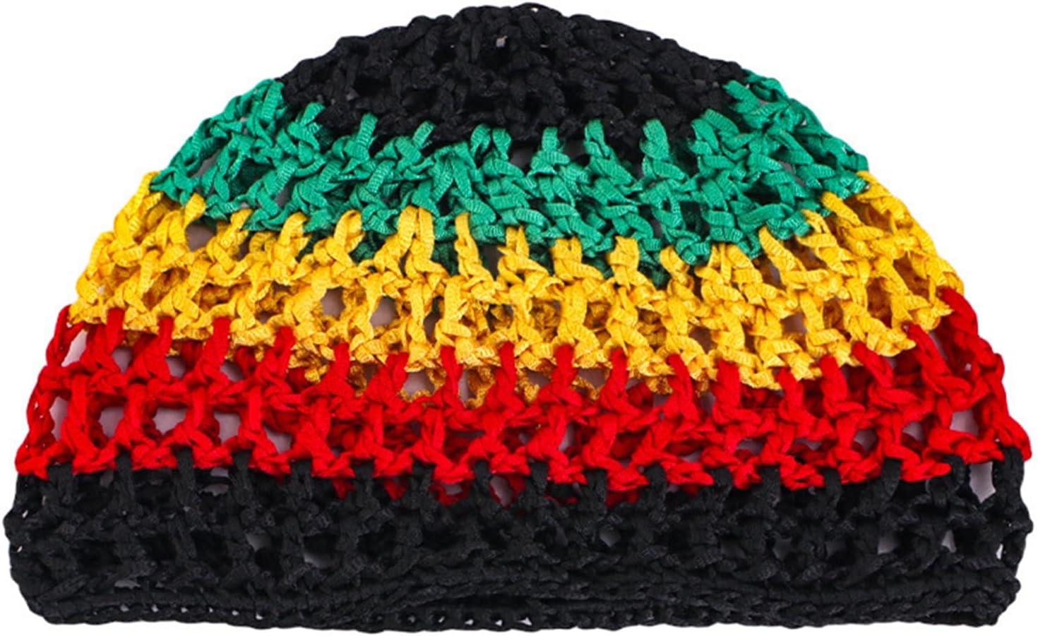 Handwoven Crochet Hair Net Hollow Hat Soft Net Knit Hat for Women Casual Headwear Wigs Accessories Crocheted Hats for Men Multicolor
