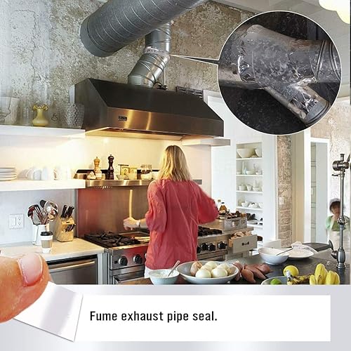 Miniatura 5 de Cinta HVAC, cinta de aluminio, 4 mil 2 pulgadas x 66 pies, cinta de aluminio para conductos, para reparación de metales cinta aislante (plateado)