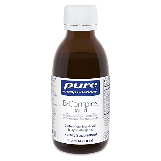 Pure Encapsulations B-Complex Liquid | B Vitamins to Support Energy, Nervous System, Memory, Cellular, and Cardiovascular Health* | 4.73 fl. oz.