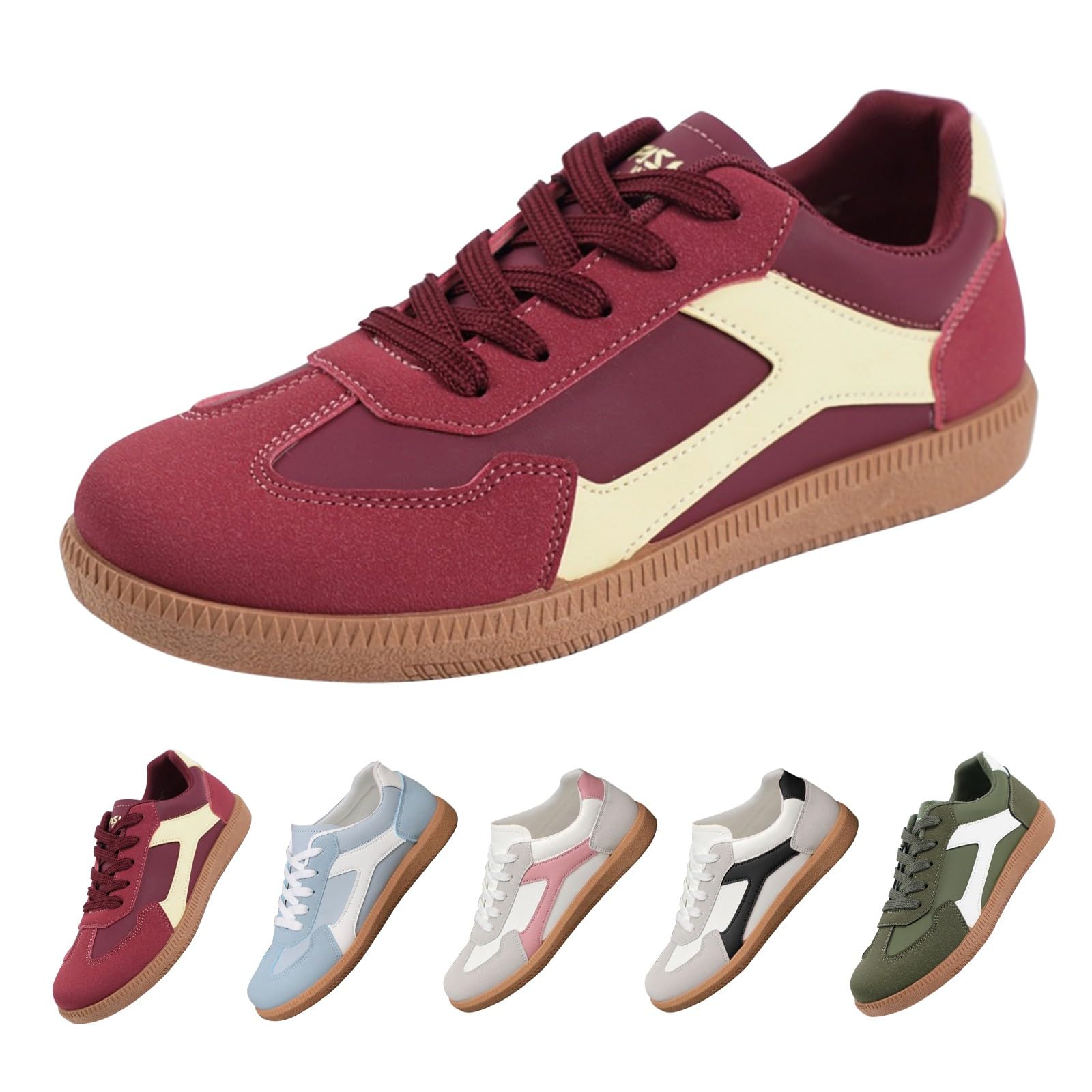 Generisch Scarpe da ginnastica da donna per il tempo libero, stile retrò, classiche e alla moda | Scarpe sportive con lacci, per tennis e skateboard, antiscivolo, leggere, comode scarpe estive per il lavoro