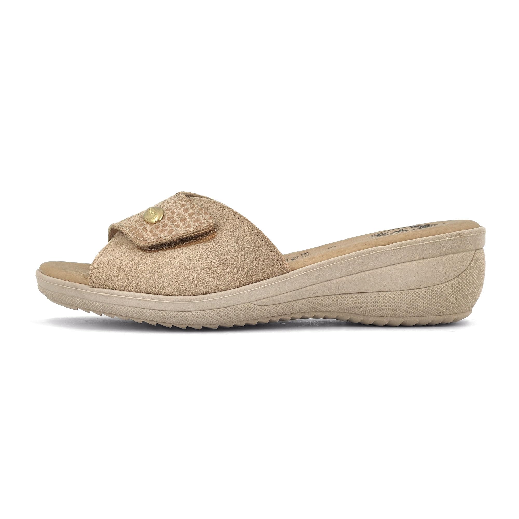 JOMIX Zapatillas Casa Mujer Chanclas Mujer Verano con Hebilla Pantuflas Anatómicas Ortopédicas Chanclas Cómodas con Puntera Abierta Banda Ajustable, Fabricadas en Italia