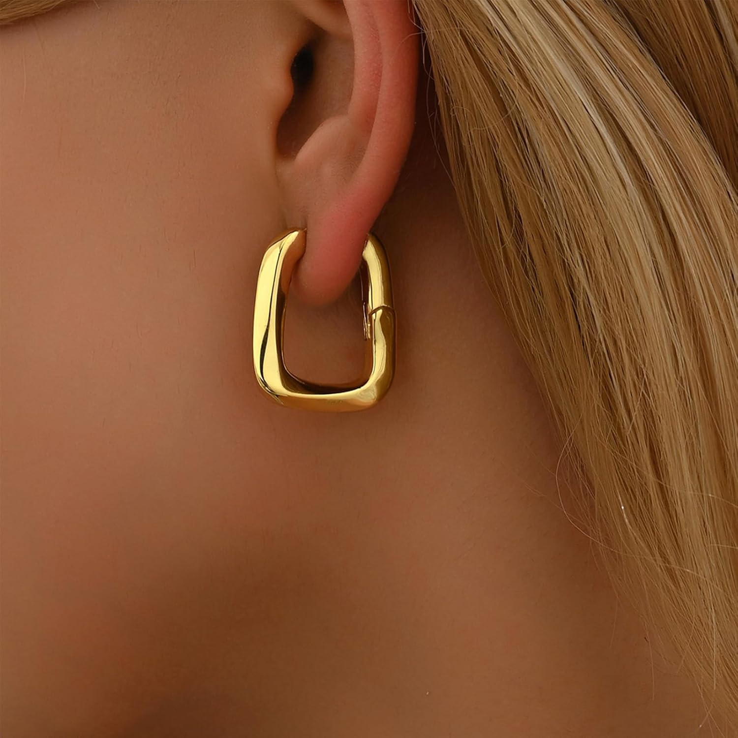 14K Gold Plated Stud Earrings for Women Hypoallergenic Lightweight Zircon Earrings Jewelry for Gifts - Image 2