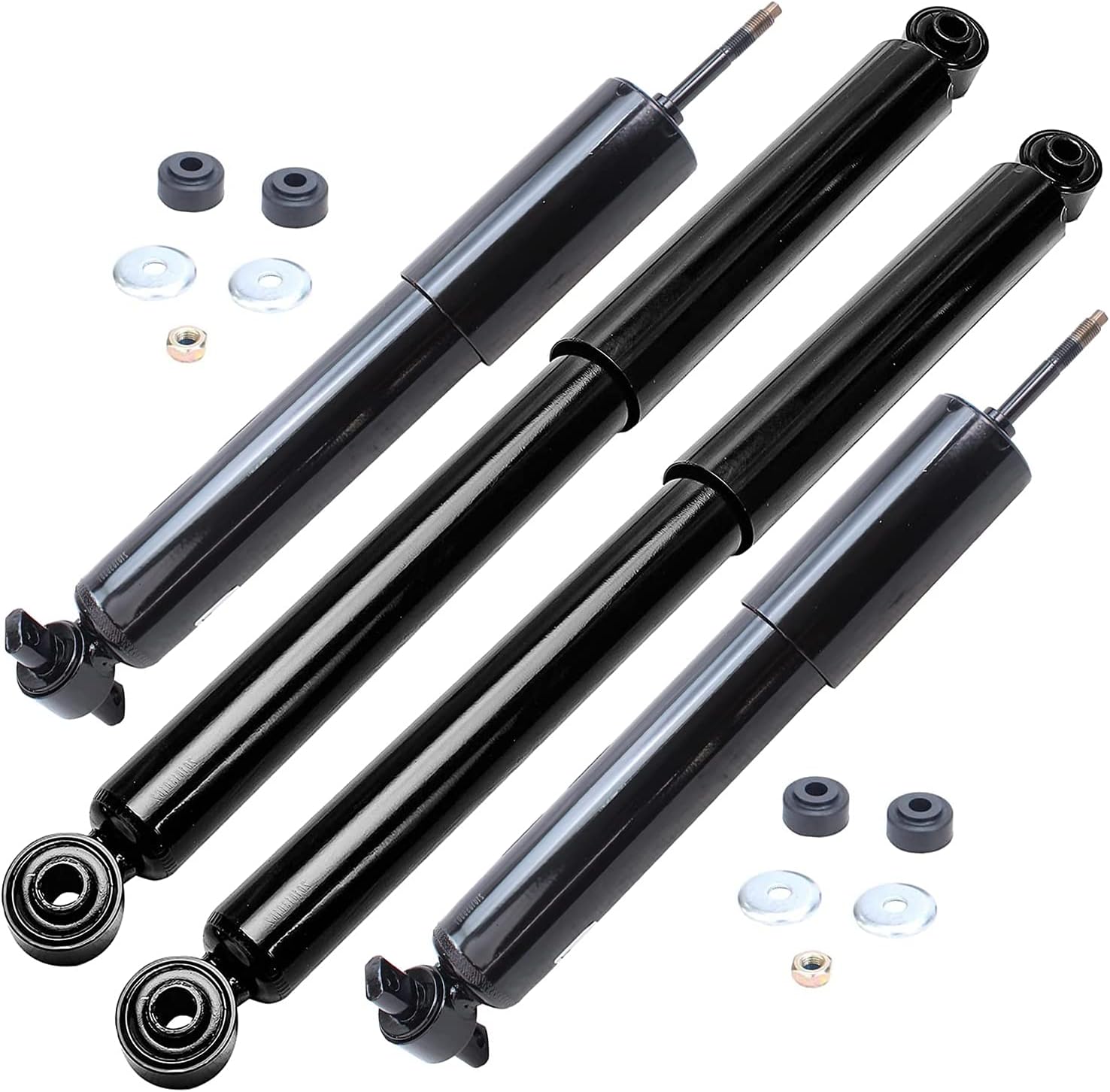 Detroit Axle - RWD Shock Absorbers for 1999-2006 Chevy Silverado GMC Sierra 1500 [Without Electronic Suspension], 4 Shock Absorbers Front and Rear 2000 2001 2002 2003 2004 2005 Replacement