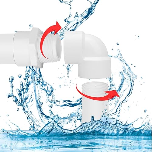 Miniatura 6 de Paquete de 10 conectores SCH40 SCH40 de rosca hembra doble hembra de 90 grados de rosca hembra de 12 pulgada F a F roscado de 90 grados, adaptador